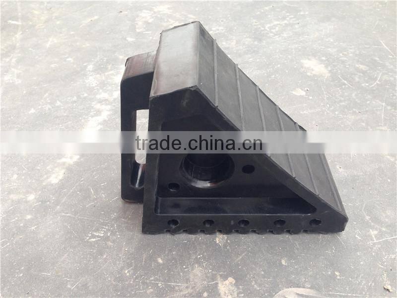 Parking Equipment-black rubber car wheel stopper for parking/Black Rubber Wheel Stopper for car/anti slip stopper used in garage