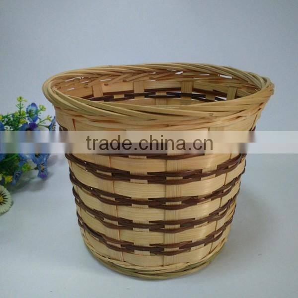 Handwoven bamboo hotel laundry basket