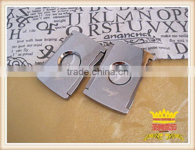 Double blade stainless steel cigar cutter