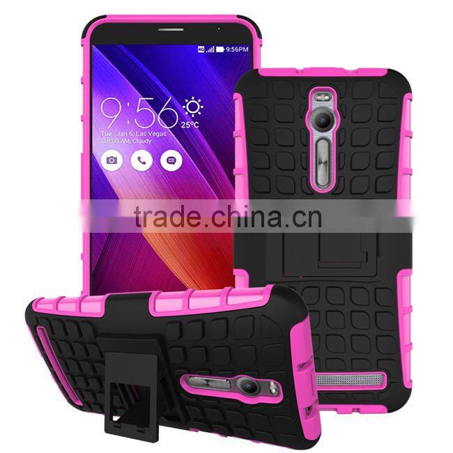2016 New Product Combined Hybrid Shckproof Stand Cover For Asus Zenfone 2 Case