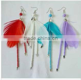 Fashionable Teal Feather Earring cheap feather earrings