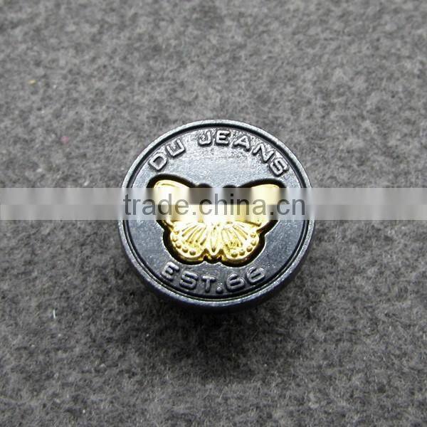 New fashion butterfly jeans button