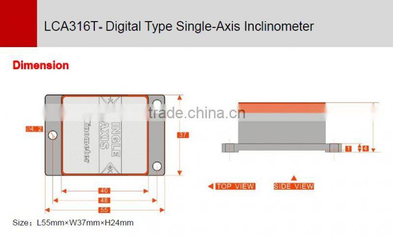 LCA316T Low cost Mini Tiltmeter With Digital Output Suitable For Harsh Industry Environment Using