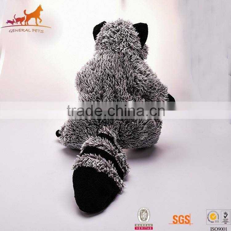 Plush China No Stuffing Raccoon Soft Plush Dog Toys Import Manufacturer