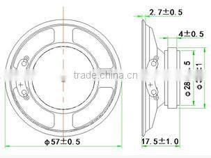 FBS5728 hot sale waterproof speaker bright cap speaker 4 ohm 4w speaker ( FBELE)