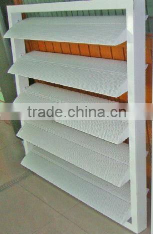 Curved perforated aluminum sun louver/screen (C E)