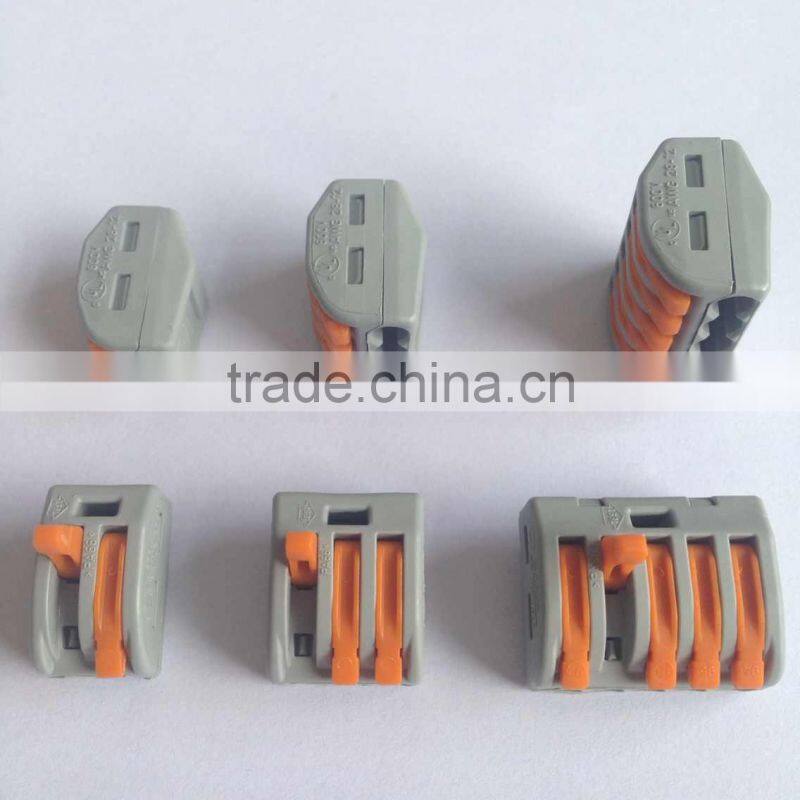 wago 222 series push in wireconnector terminal block with three conductor