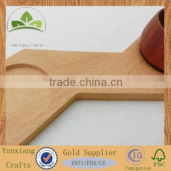 funny wooden glass base, beech wood base