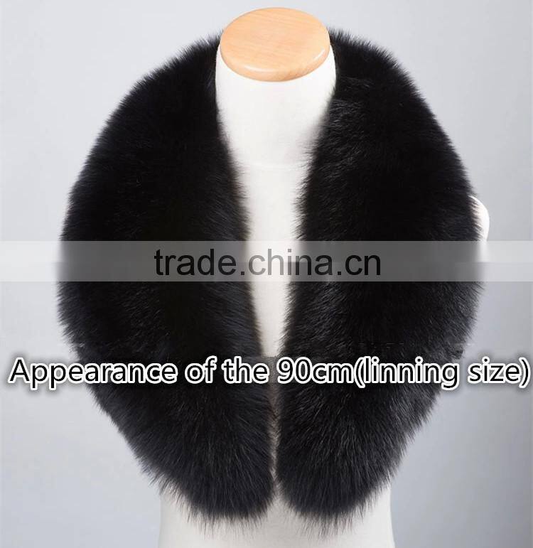 Customized Size/Color/Pattern Pink Fox Fur Shawl Collar for Luxurious Ladies