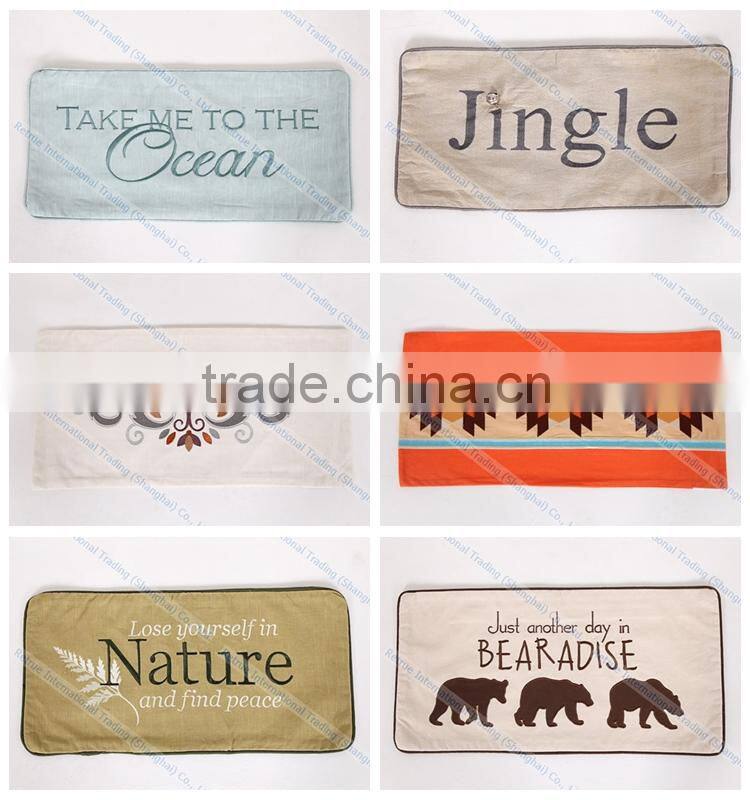 Fancy Decorative Throw Couch Pillows Embroidered Ocean Style Cushion Covers