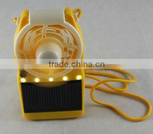 2015 hottest led light solar camping fans with moble charger function