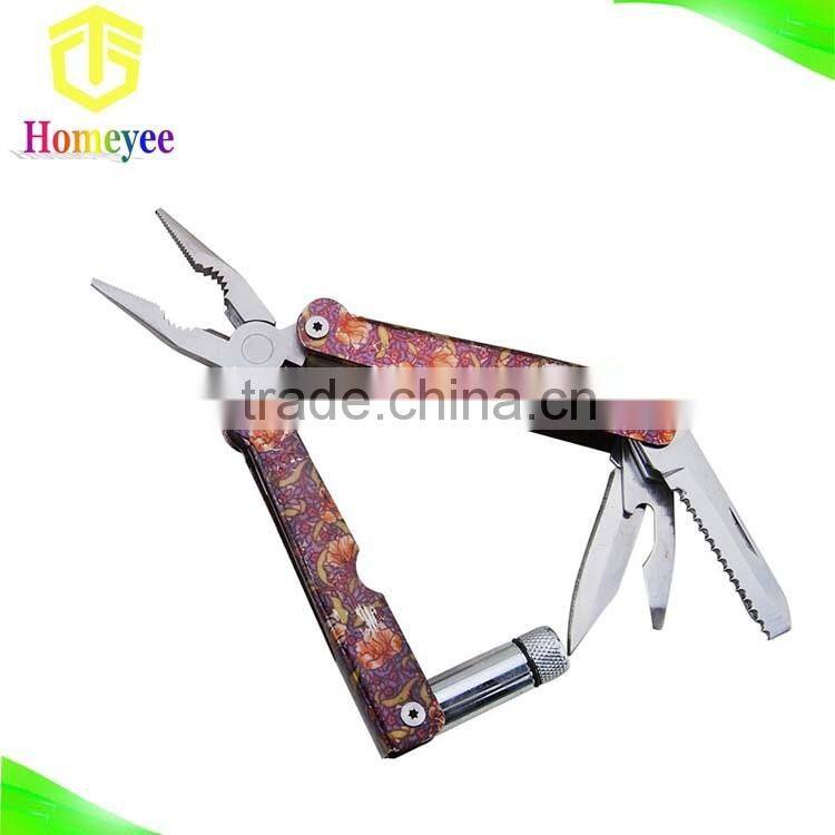 Promotion gift for Electrophoresis surface mini pocket tool in plier with led light