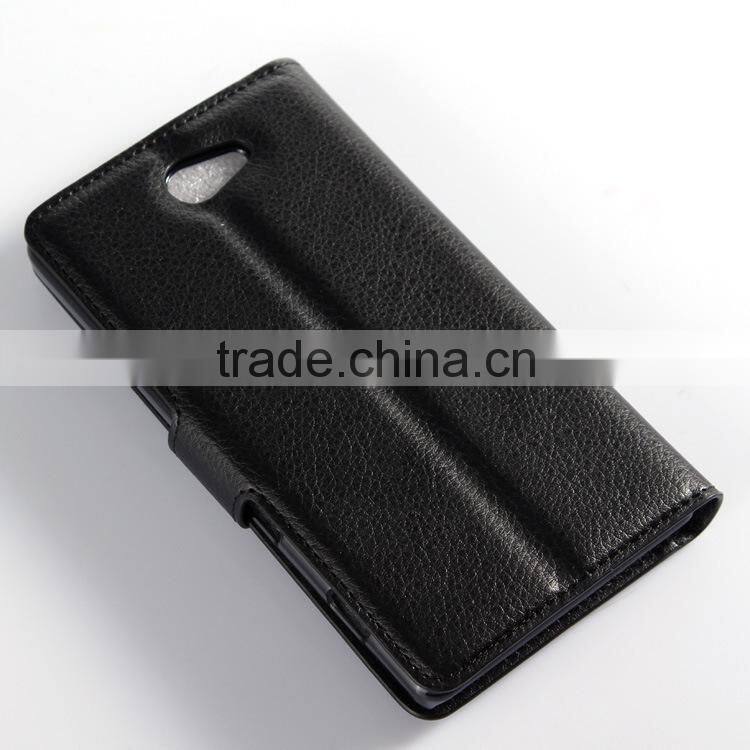 Stand wallet Leather Case cover / Card for Alcatel One Touch Idol Alpha 6032A b
