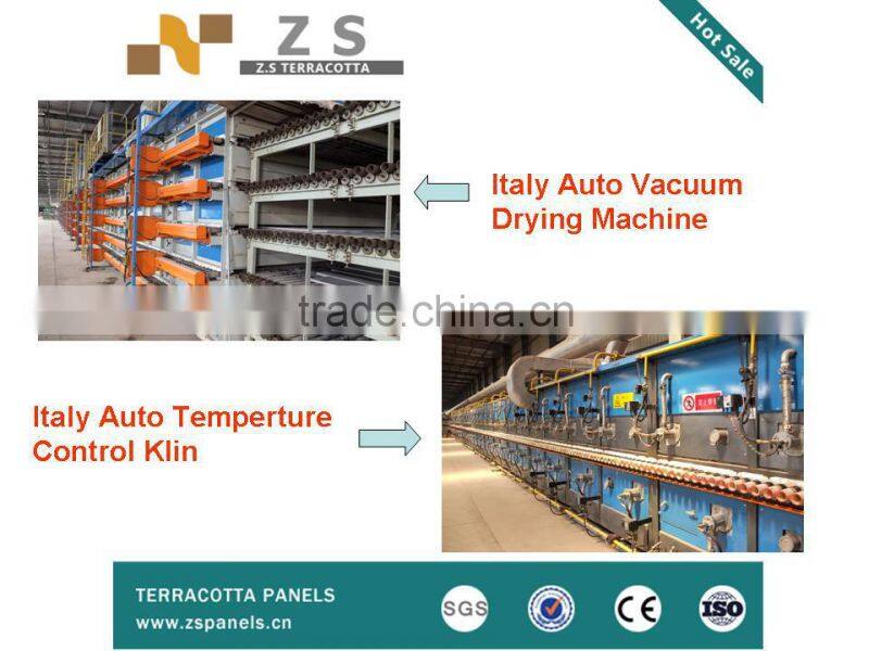 Eco-friendly construction material, terracotta panel , Terracotta Curtain Wall panel Facade Wall System