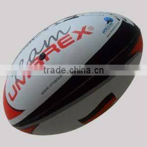 Rubber leather rugby ball