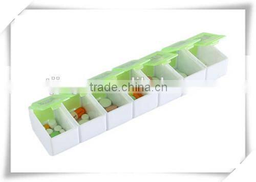 Hot sales colored PP plastic case portable Pill Box