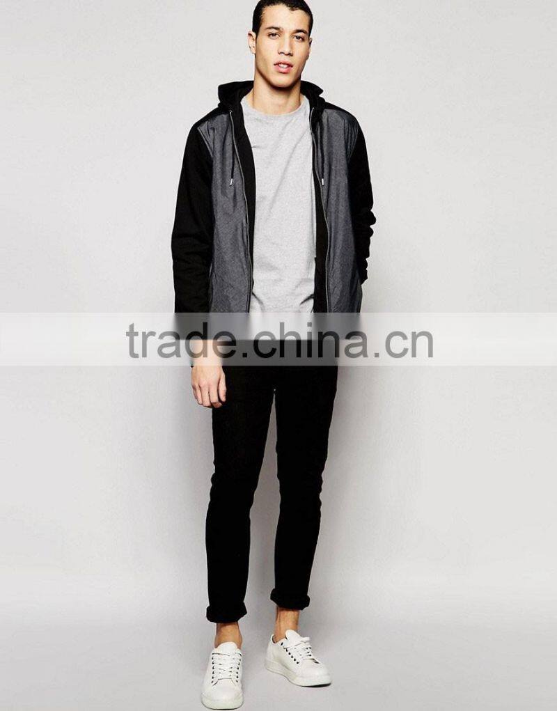 Daijun full zip with zipper on the pocket men cheap custom tone good quality 100% cotton oversized hoodie