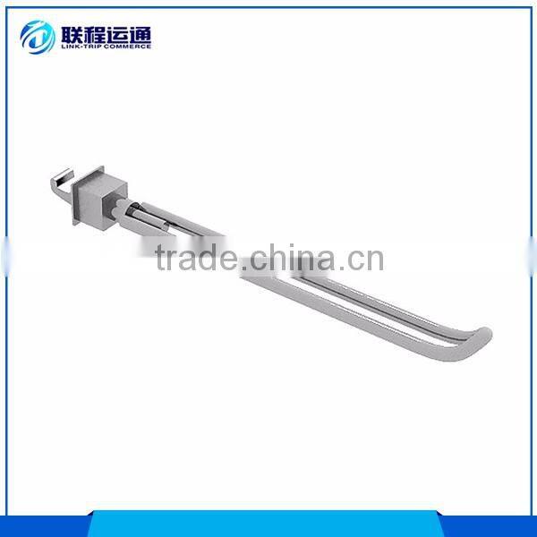 High quality pegboard support side arm zinc metal bag display hooks