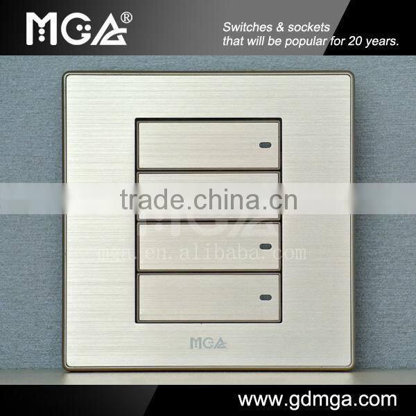 10A 4 gang 2 way wall light switch