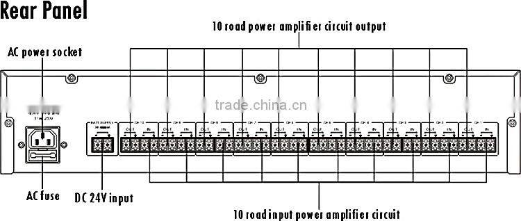 LED Display rack mounted Speaker Line Supervision for sale