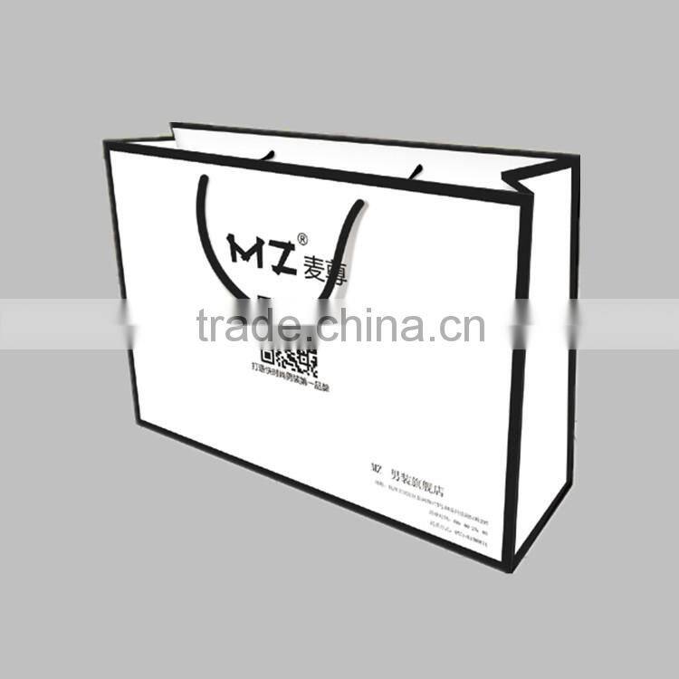 Apparel Fashion Packaging White Kraft Paper Bag