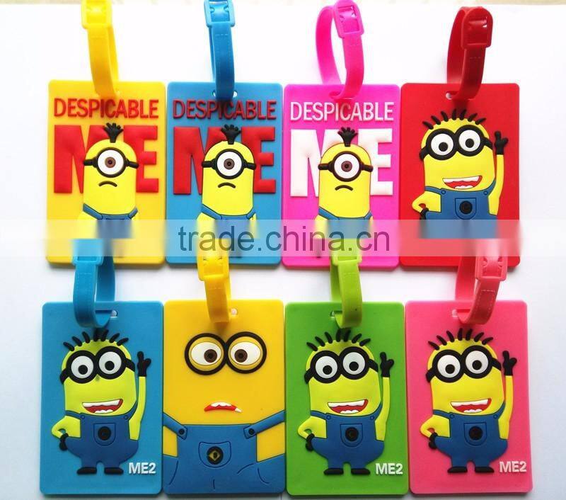 China Manufacture PVC Custom Shaped Luggage Tag Wholesale Cute Airlines Bag Tags