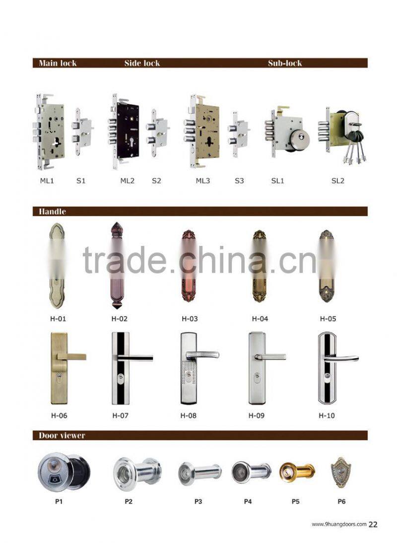 china security access door poly foam inner filling steel door