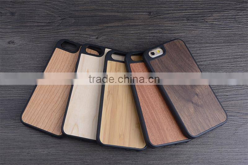 Real Maple Wood Bamoo Add TPU Mobile Phone Case For iPhone6 Case