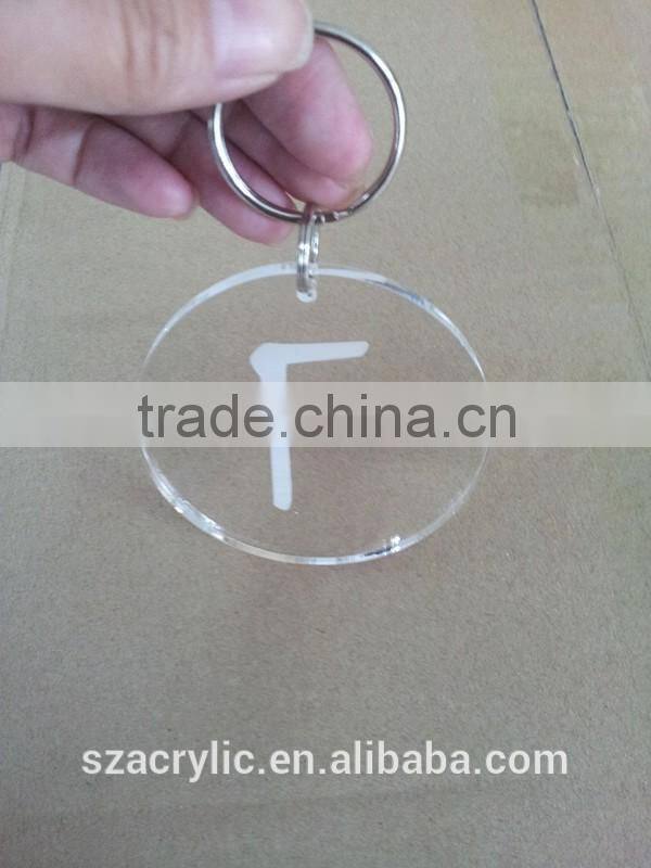 Acrylic Key ring with Laser Letter,Acrylic key chain with laser letter