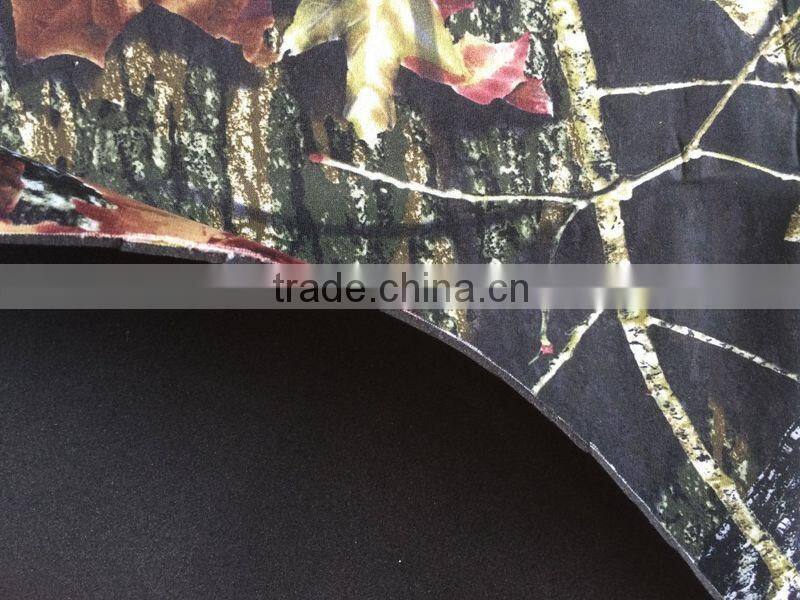 camouflage neopreno hoja laminated with various texture fabric for loncheras,zapatillas,trajes,zapatos