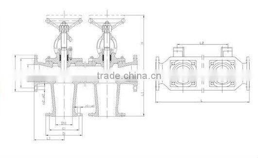 Marine flanged single arrangement suction stop valve box