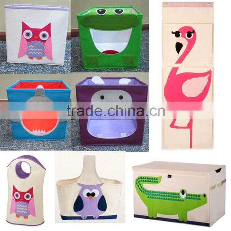 Wholesale Textile Organizer Storage Caddy with Felt Embroidery, Canvas Storage Tote