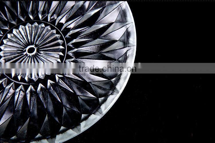 Transparent glass homeware plate 6" 8" 10"