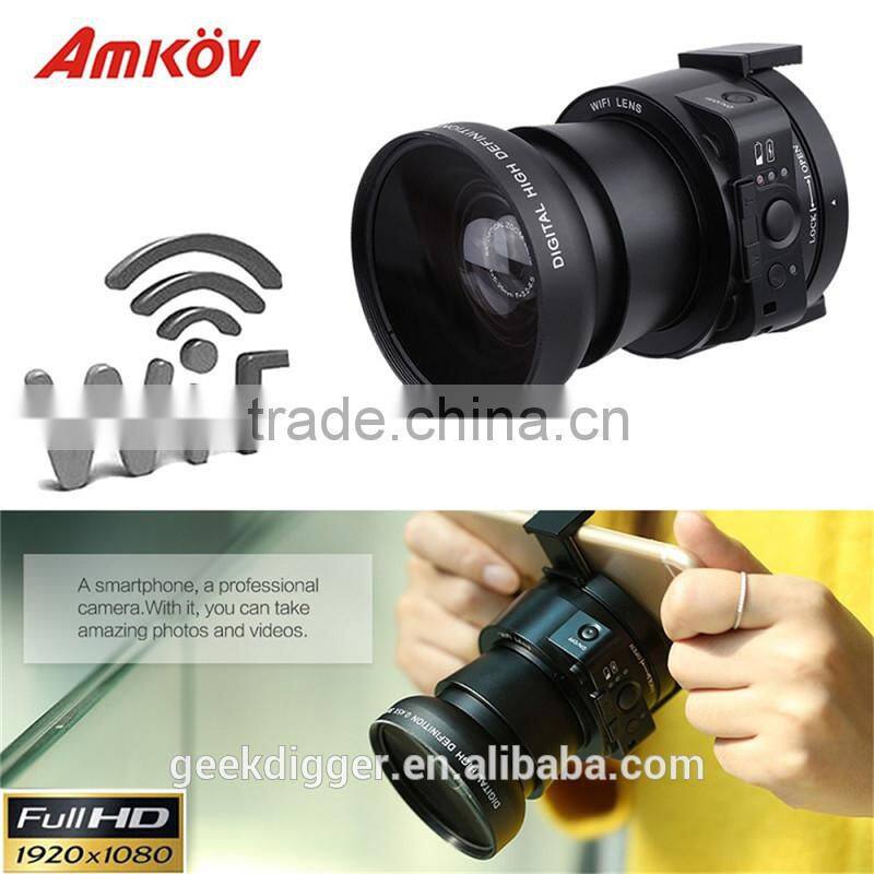 AMKOV OX5 4X digital 5X Optical Zoom Digital Camera 120 Degree Wide Angle Lens 20MP Full HD 1080P 30fps