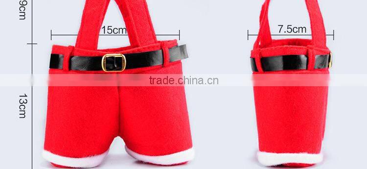 Christmas Tree Table Decoration Gift Toy Wedding Candy Handbag Santa Pants Treat Bag