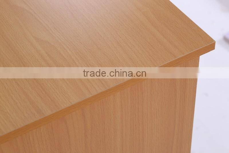 High Quality PB/MDF Computer Table With Bookcase And Drawers Cabinet