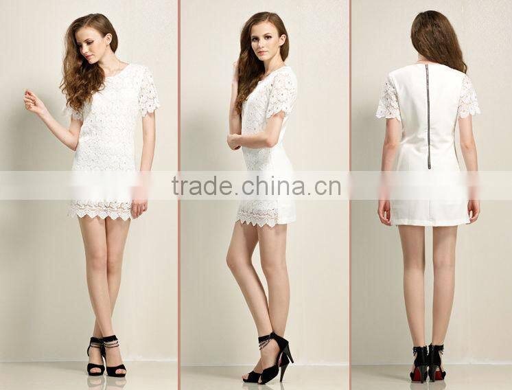 2014 EUROPEAN LATEST COLLAR DRESS A308