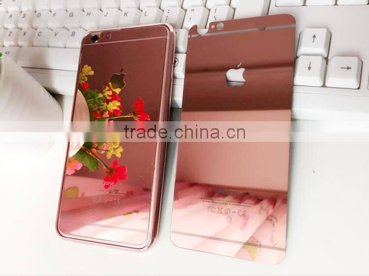 Factory Whoelsale Color Mirror Electroplated Coating Ultra Thin 0.33mm 2.5D ARC 9H Mobile Phone Use Glass Film for Iphone 6 Plus