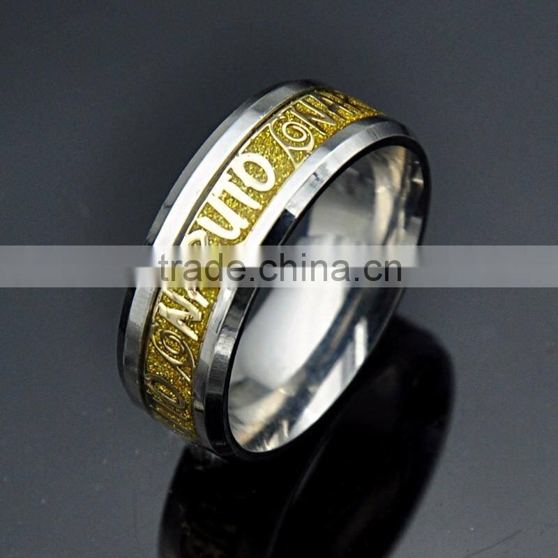 Hot Selling Stainless Steel Silver Latest Wedding Ring Designs Shiny Unisex Jewelry