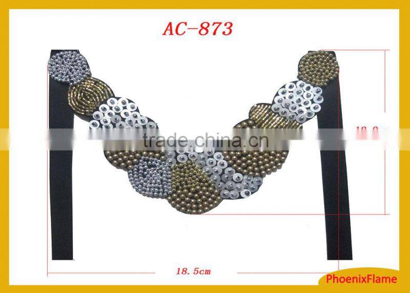 fashion pearls beaded neck trim AC-873