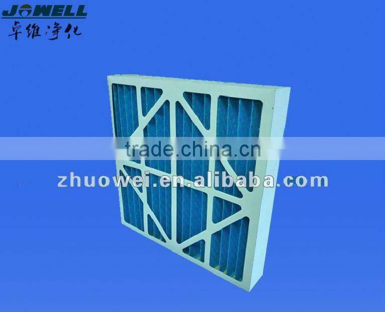 ISO CE SGS Cardboard frame pleated filter