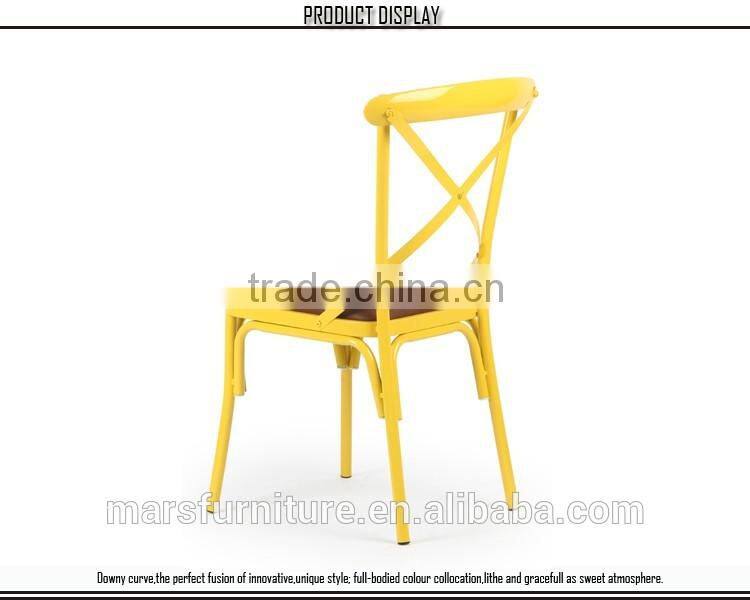 Modern metal chairs manufacturing upholstered seat chair