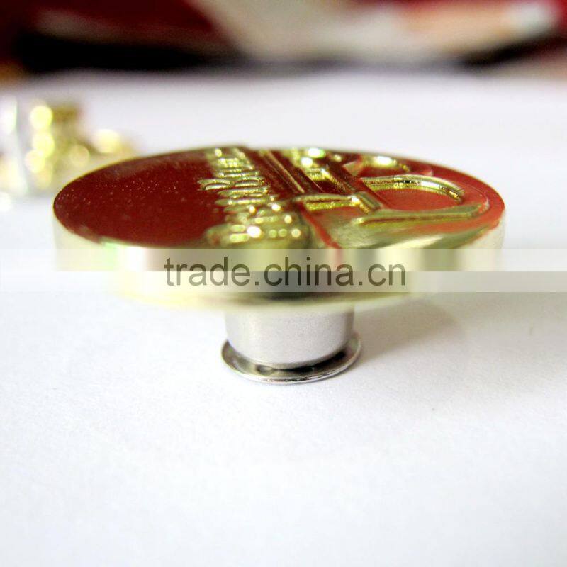 2016 hot sale gold color jeans button for brazil