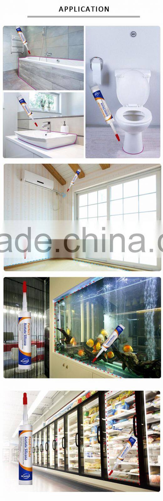 transparent high quality sanitaryware waterproof silicone adhesives for windshield