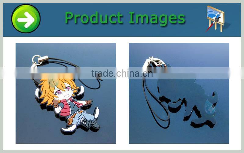 cartoon boy plastic blank key chain in china