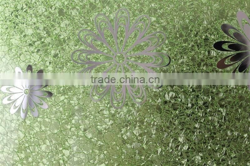 float art glass for cabinet