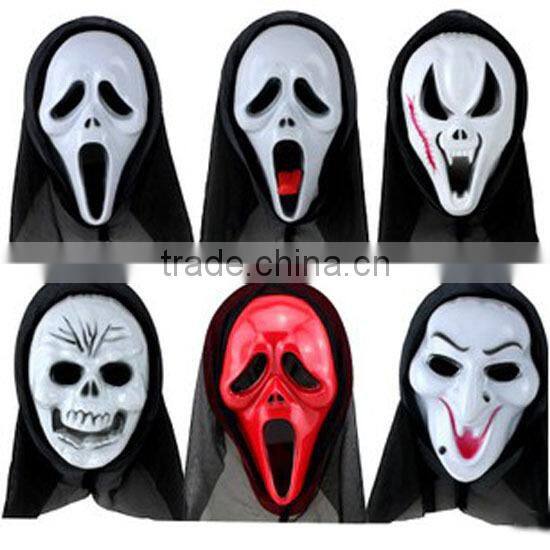 Hot sale scary ghost devil PVC mask scream face mask Halloween mask