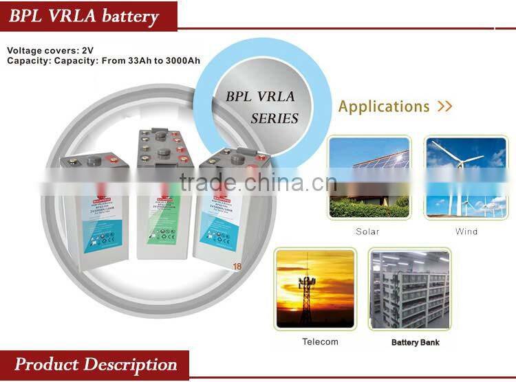 Long service life 2v 200ah lead acid solar battery for solar storage