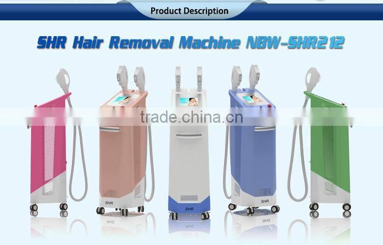 2016 hair removal skin rejuvenation permanently 3000W SHR portable e-light ipl hair removal beauty machine