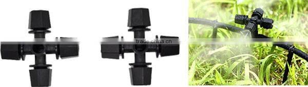 360 degree four outlet microsprinkler fogger micro irrigation system